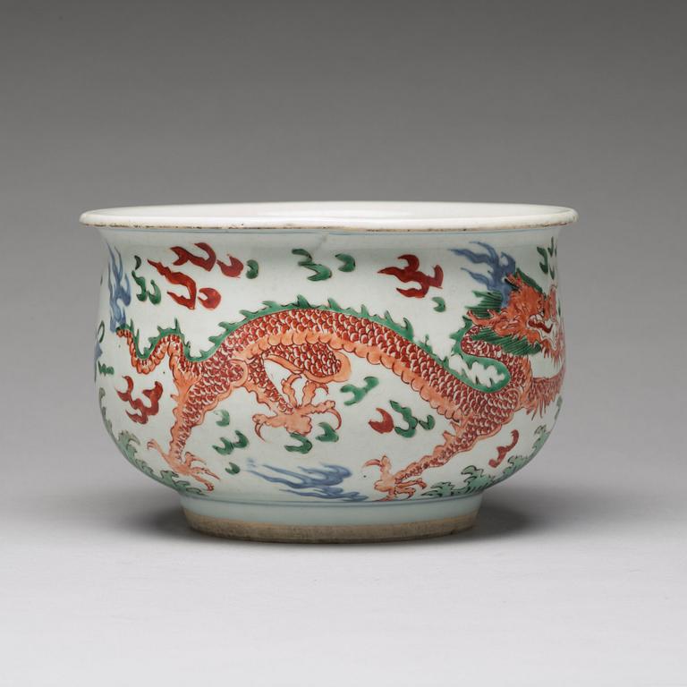 A Wucai Transition censer, 17th Century.