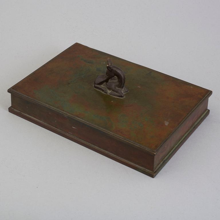 SUNE BÄCKSTRÖM, a bronze box from Malmö, 1930's.