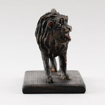 FIGUR, målat trä, 1700-tal.