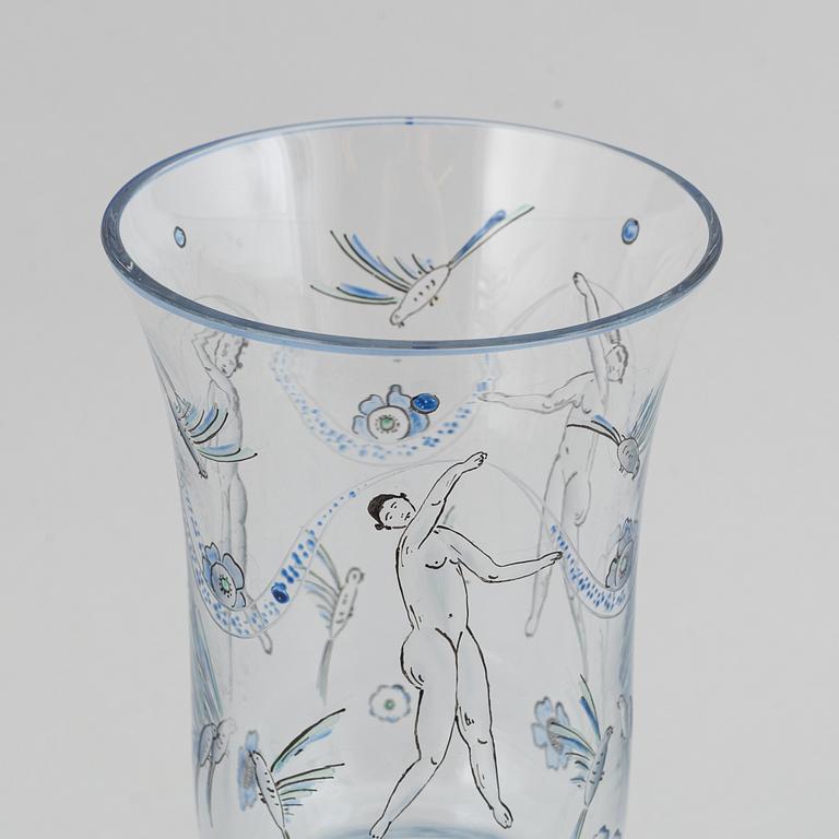 A Wiener Werkstätte glass vase, early 20th Century.