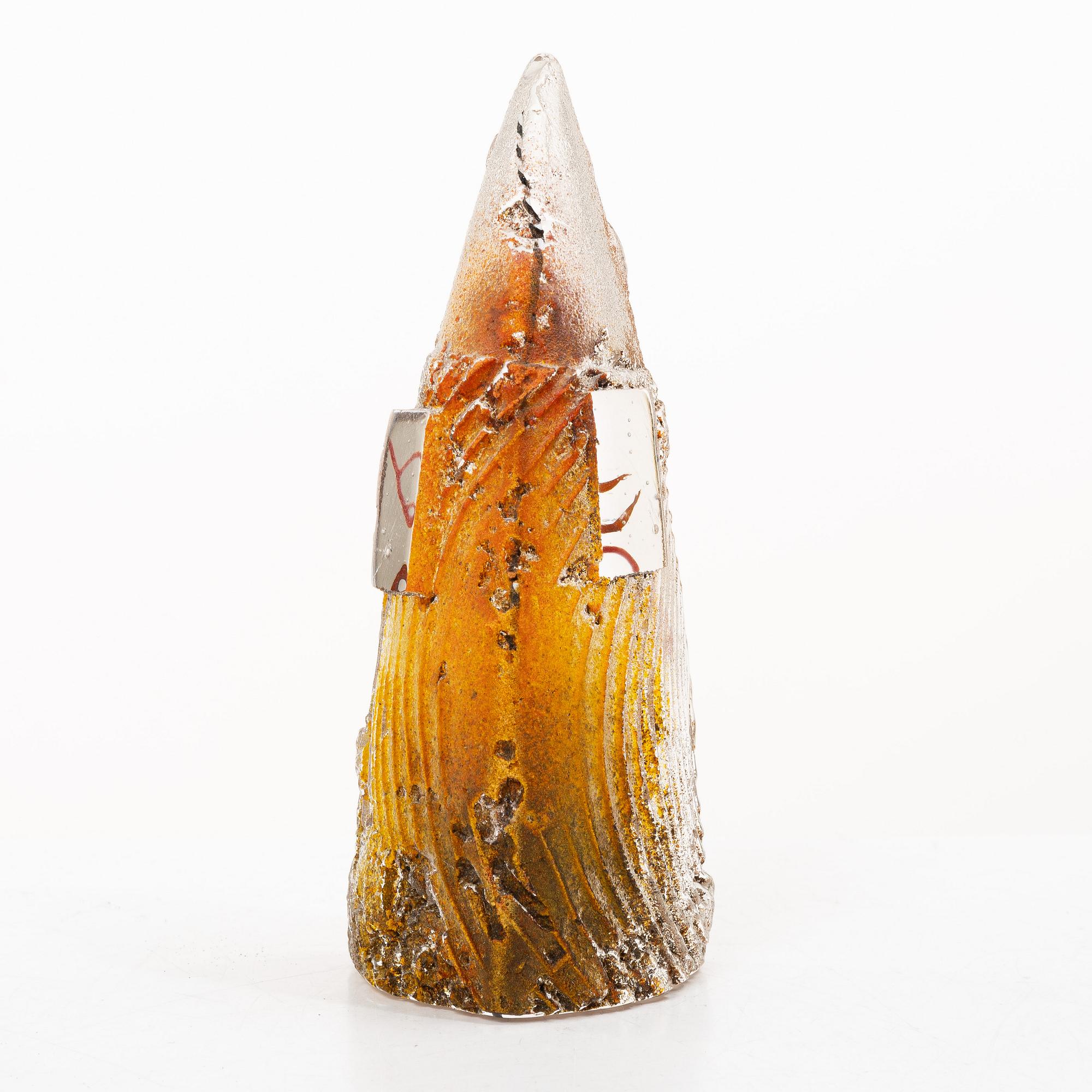 Bertil Vallien, glasskulptur, Kosta Boda, signerad och numrerad 18/199.
