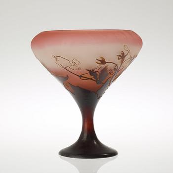 An Emile Gallé Art Nouveau cameo glass vase, Nancy, France.