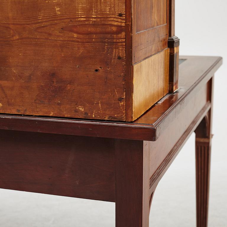 Desk with top section, Gustavian and style, circa 1790 and 1900.