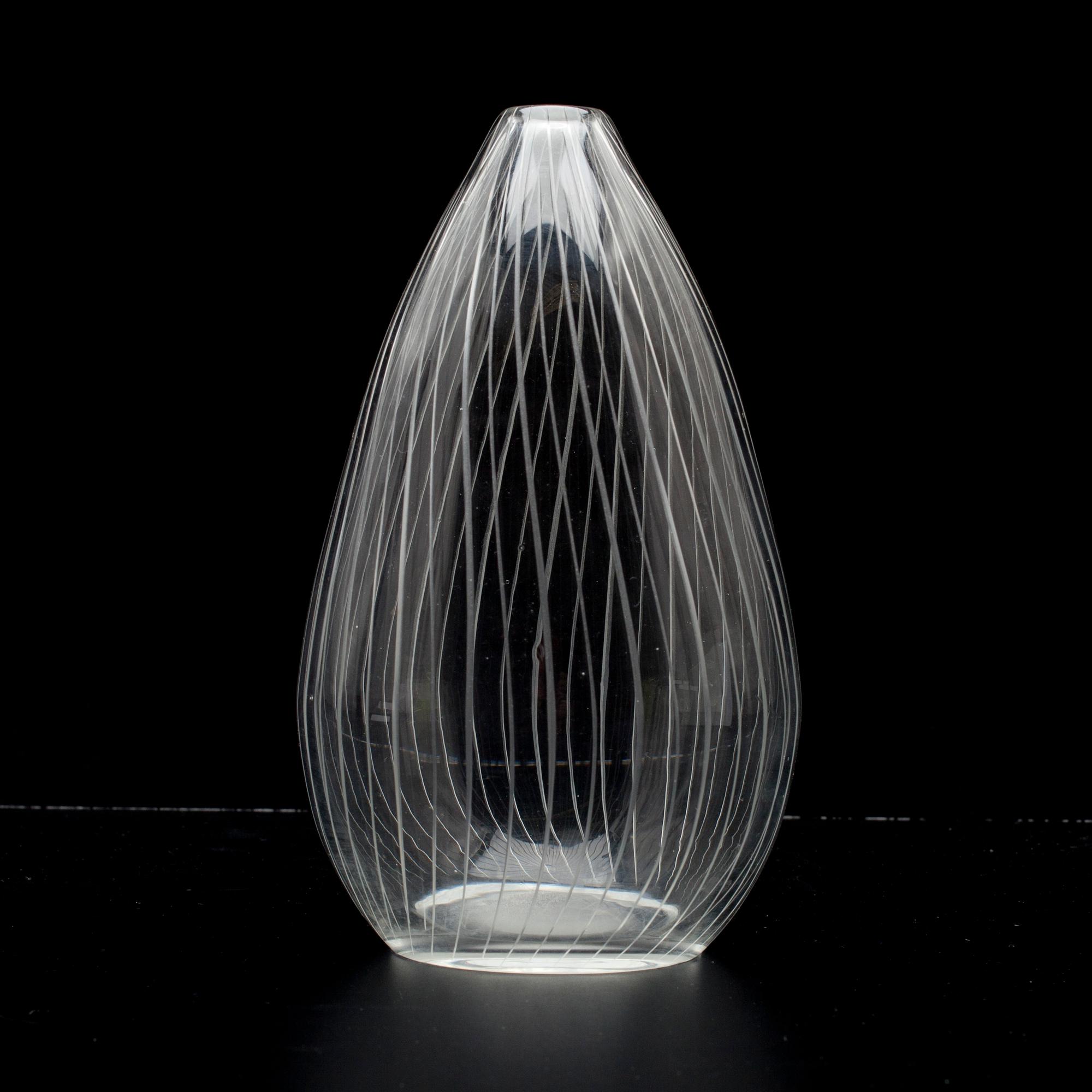 KONSTGLAS, signerad Tapio Wirkkala, Iittala.