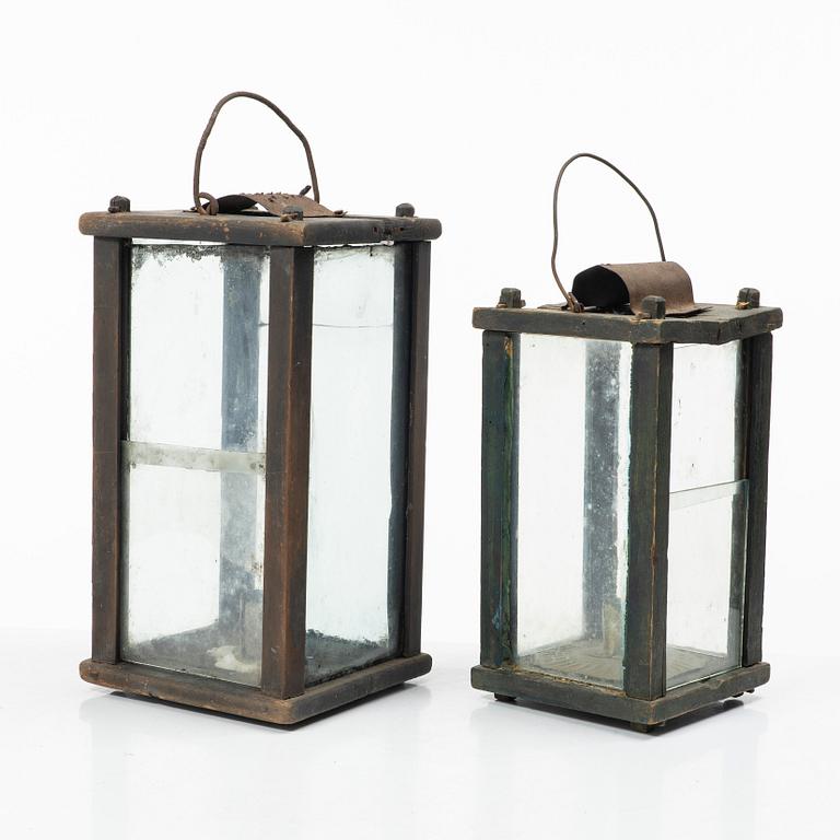 Two stable lanterns, 19th century.