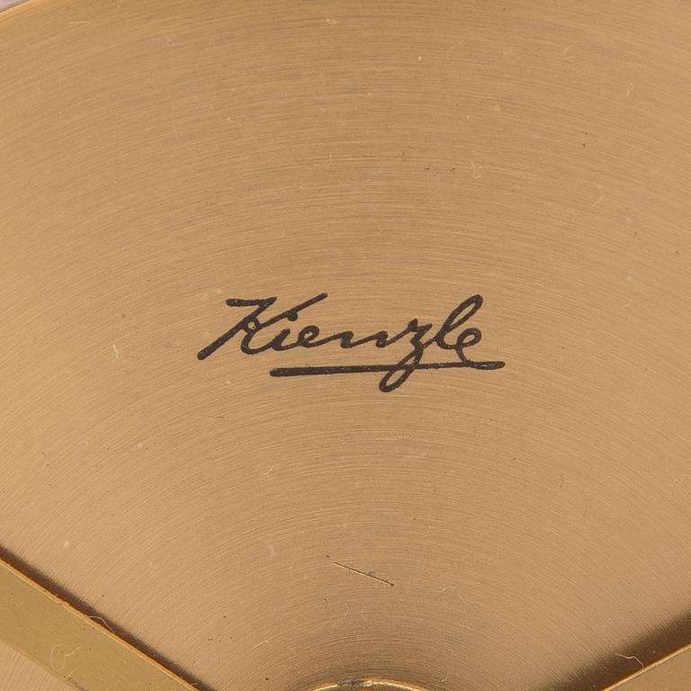 A Kienzle mantel clock, design by Heinrich Möllner, manufactured in 1960s-70s.