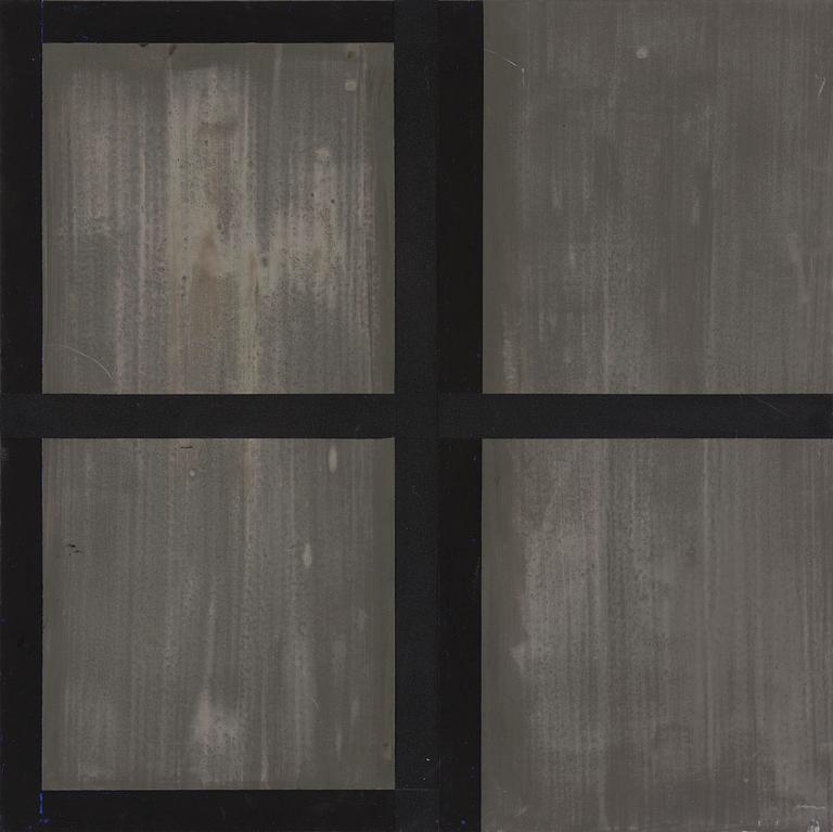 Harvey Quaytman, "Ivory, Slat and Black Glass".
