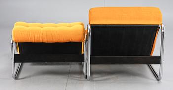 FÅTÖLJER, 2 st, "Impala", Gillis Lundgren för IKEA, 1972.
Tillverkad av Bröderna Granstrand, Skillingaryd, för IKEA.