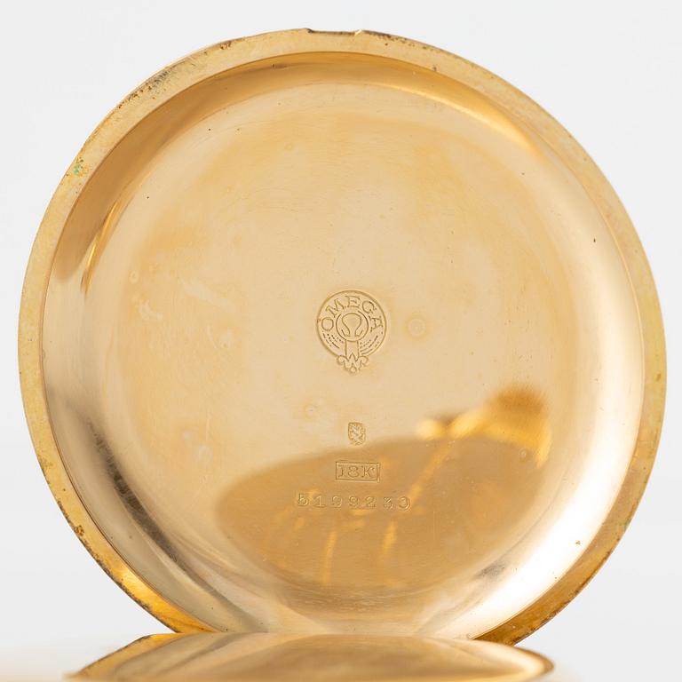 Omega, pocket watch, hunter, 53.5 mm.