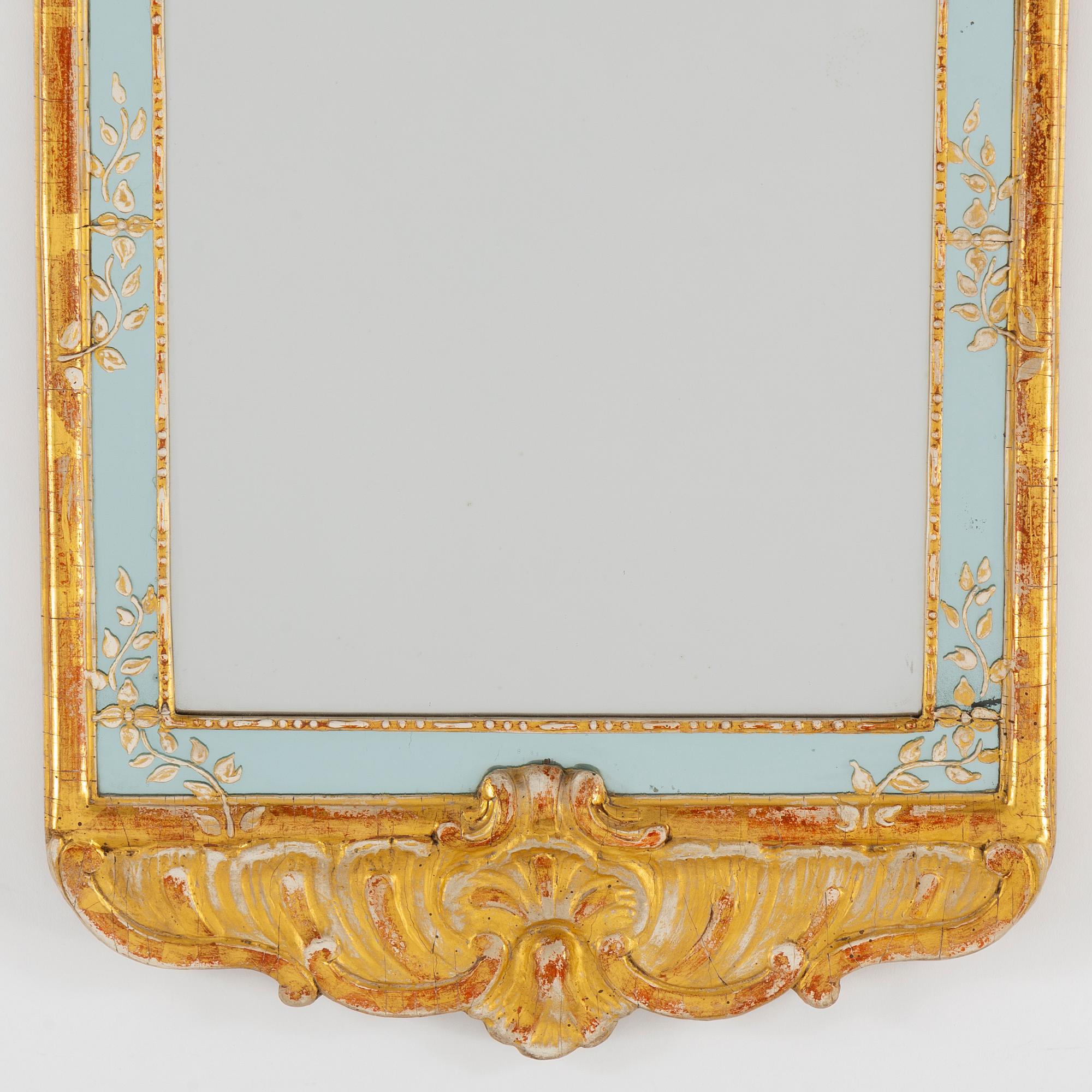 A rococo mirror by Niclas Meunier (1754-1797).