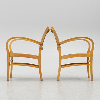 Axel Larsson, a pair of armchairs, presumably Bodafors, Sweden, 1930's.