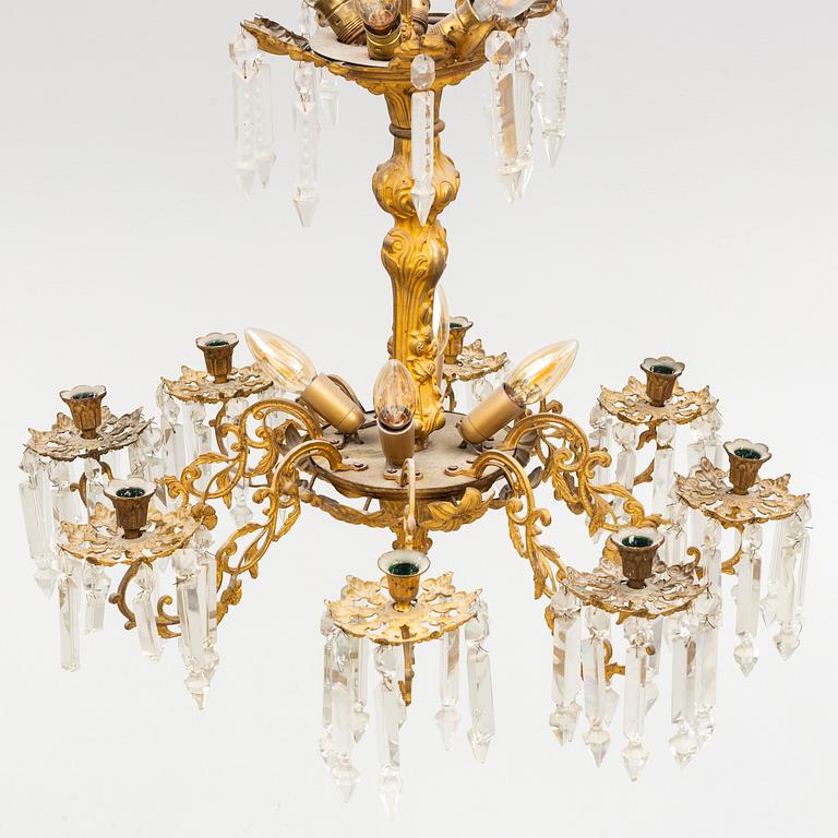 An Oscarian chandelier, late 19th century.