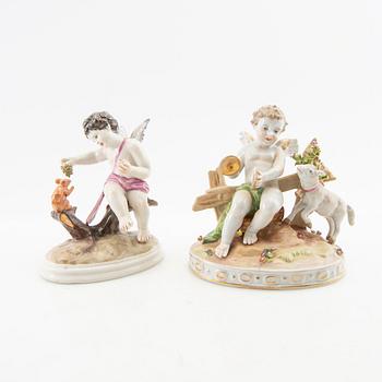 Figurines 6 pcs including Dresden Germany first half of the 20th century porcelain.
