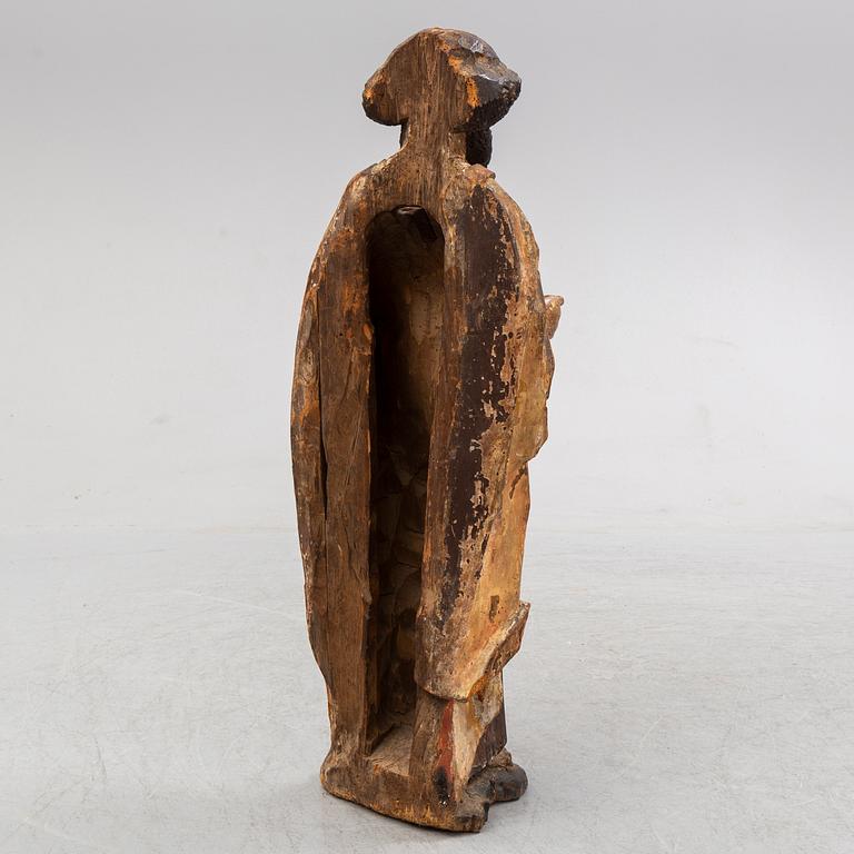 SCULPTURE, wood, 18th Century.