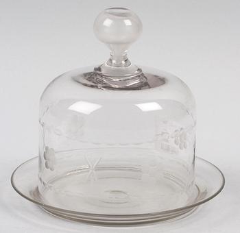 OSTKUPA MED FAT, glas, 1800/1900-tal.