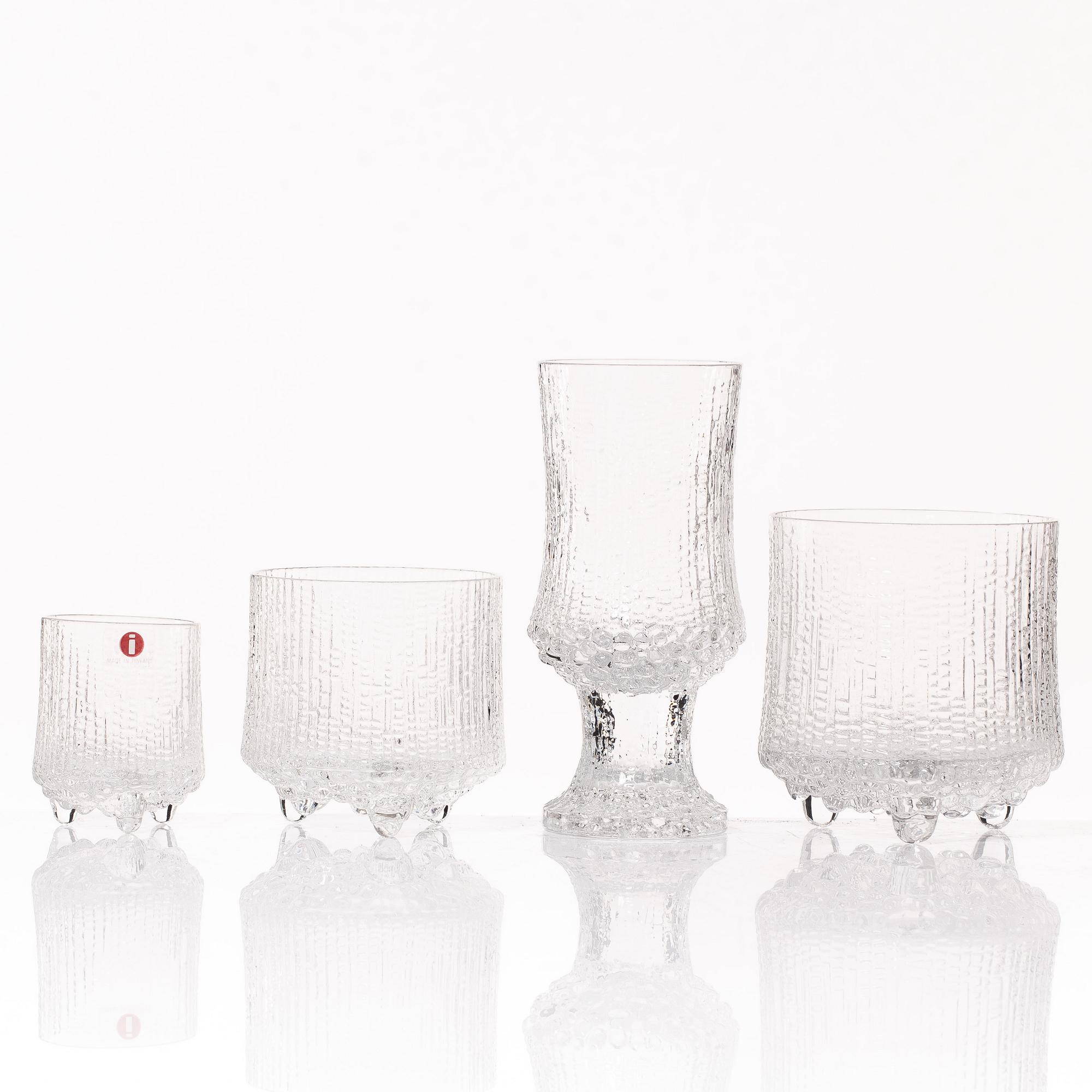 Tapio Wirkkala, a 54 piece glass service, 'Ultima Thule', Iittala, Finland.