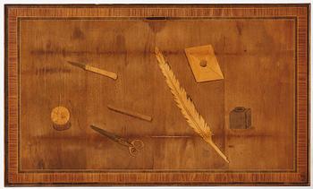 A Gustavian late 18th century table by Anders Lundelius (master in Stockholm 1778-1823), not signed.