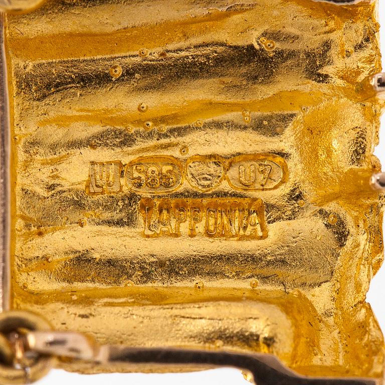 Björn Weckström, halsband, "Kelohelmet", 14K guld och odlade pärlor, Lapponia 1973.