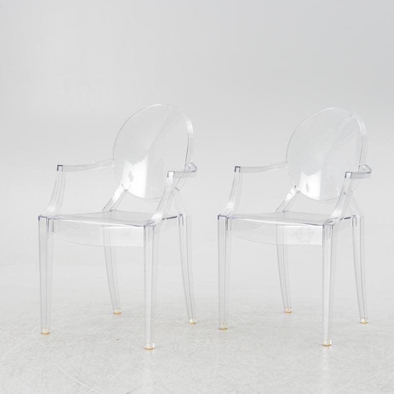 Philippe Starck, a pair of "Louis Ghost" armchairs, Kartell.