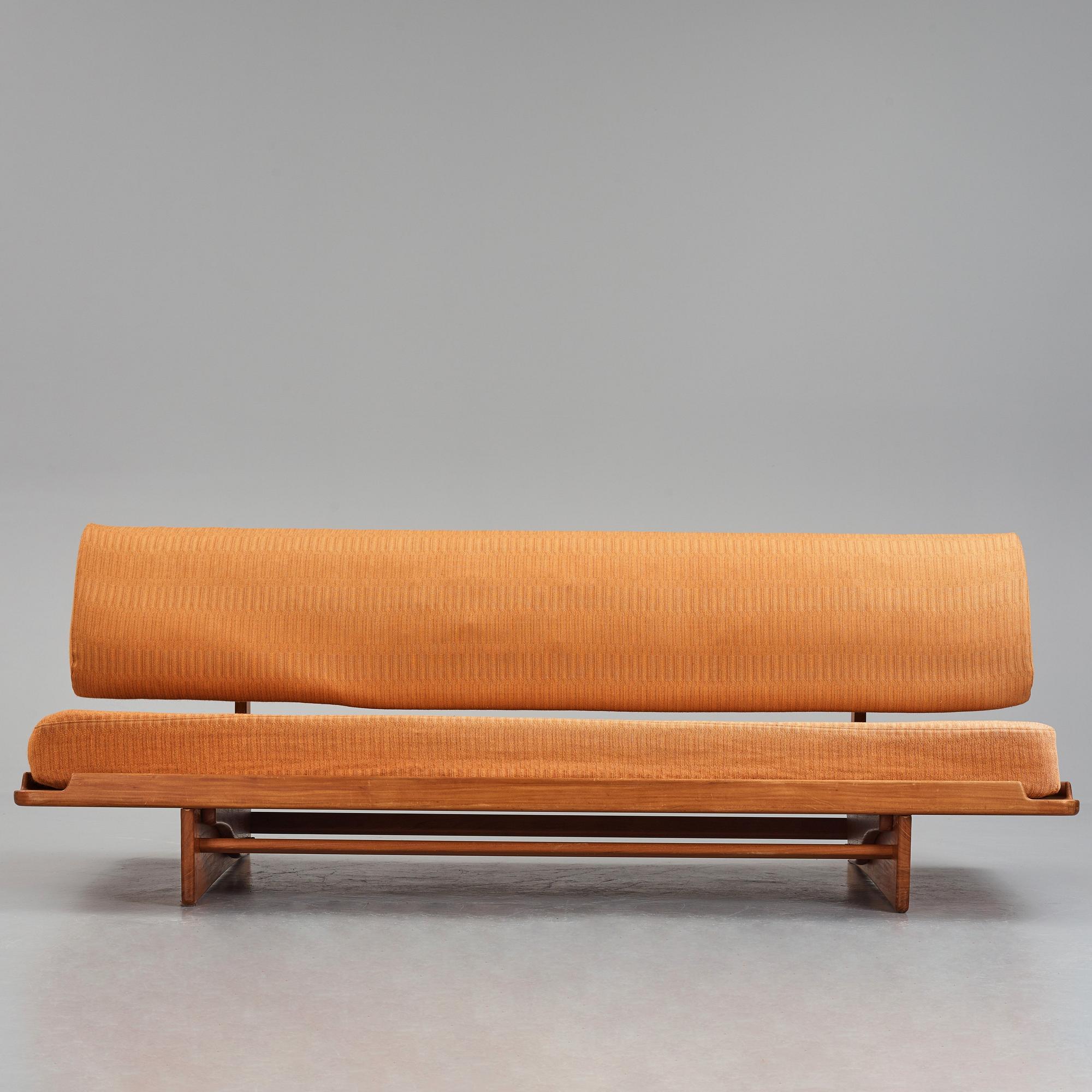 Grete Jalk, A teak sofa/daybed, Poul Jeppesen, Denmark, 1960's/1970's.