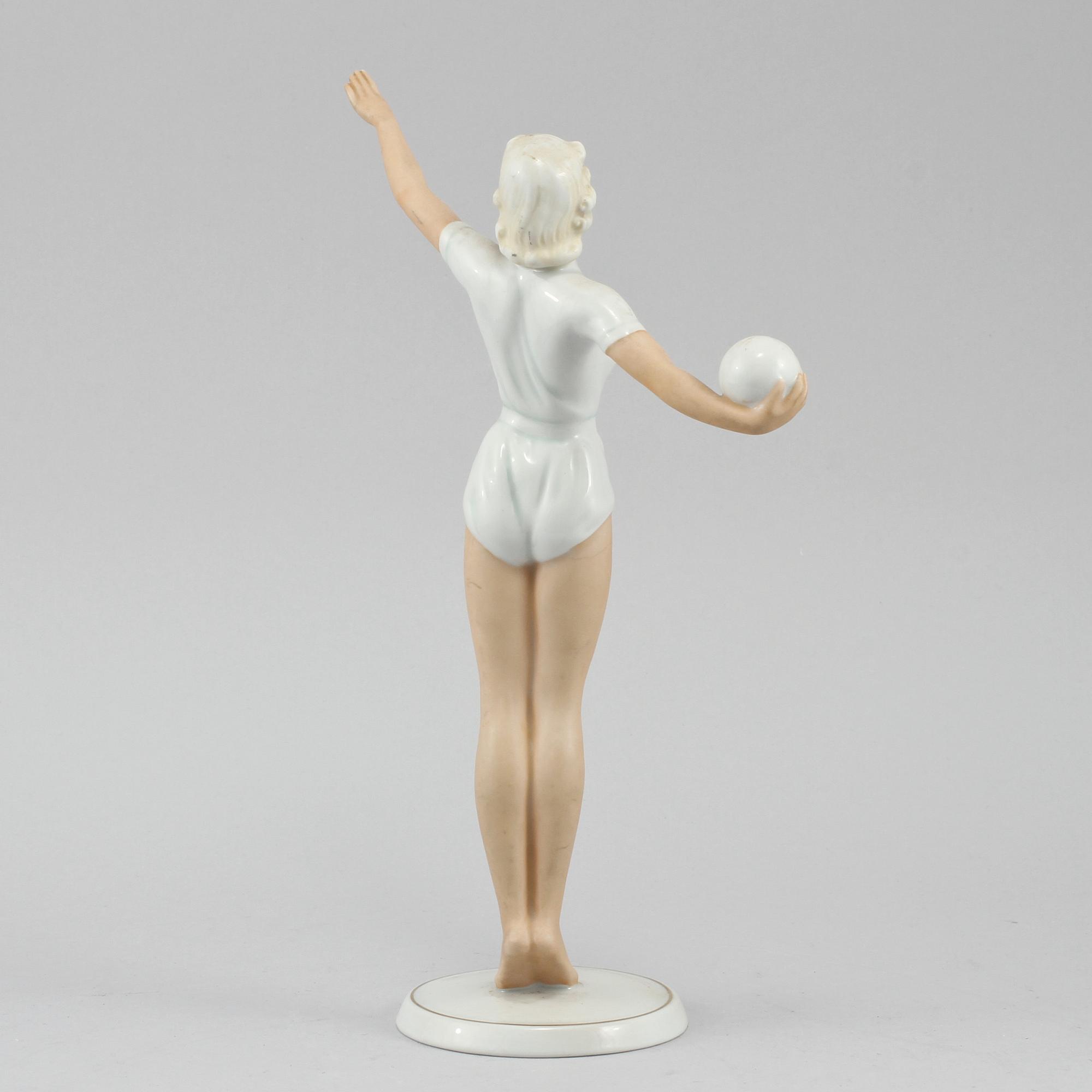 FIGURIN, porslin, art deco, Schaubach Kunst, Tyskland, 1930-tal.