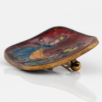 WA Bolin design Juliana Pfeiffer an enamel brooch.