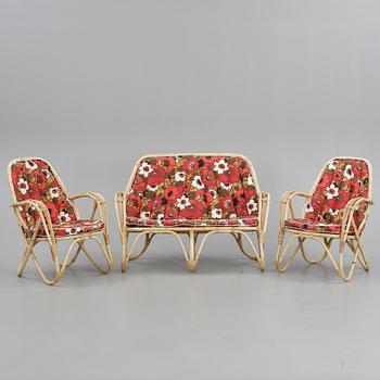 SOFFA samt FÅTÖLJER, 1+2, 1900-talets andra hälft.
