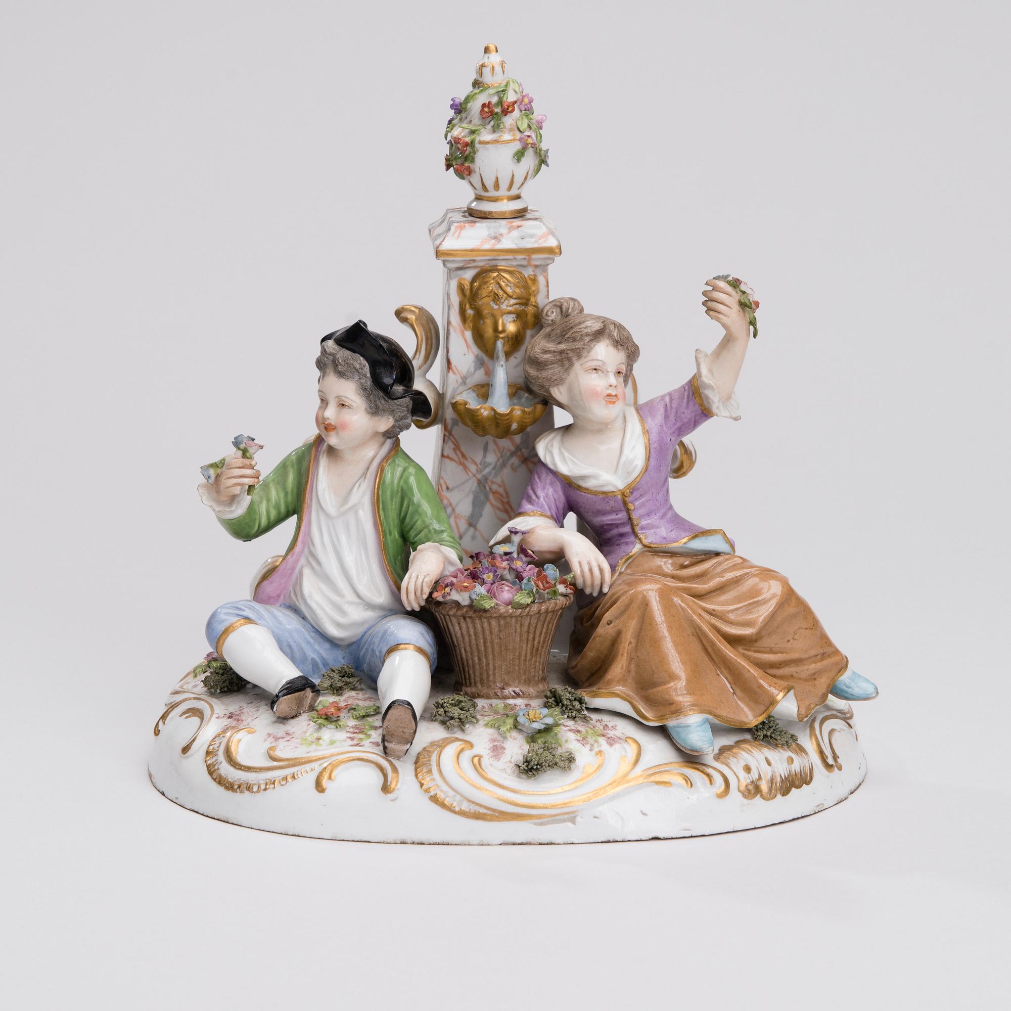 FIGURIN, porslin, Passau, Tyskland, sekelskiftet 1800/1900.
