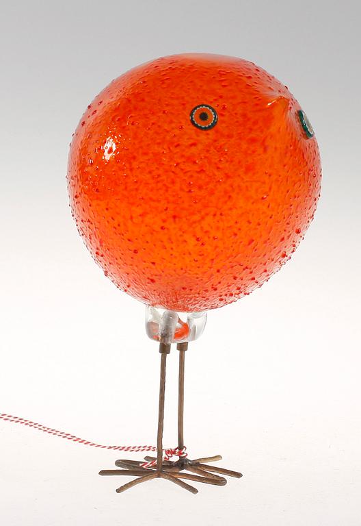 SKULPTUR, glas, "Pulcino", Peter Pelzel, Vistosi, Italien.