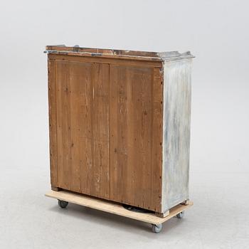 A painted cupboard, late 19th Century.