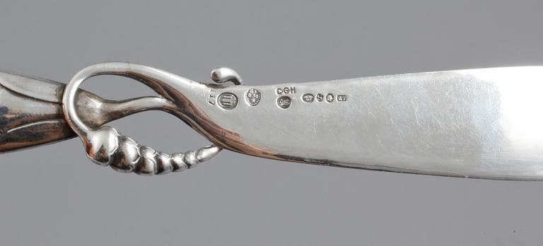 BREVKNIV, silver, Georg Jensen, Danmark, 1926, vikt 54 gram.