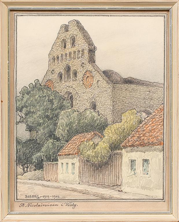 FERDINAND BOBERG, 4 st, teckningar, signerade och daterade 1915-41.