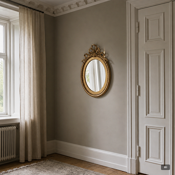 A Gustavian style mirror, early 20th Century.