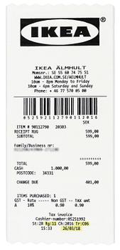 Virgil Abloh, rug "Receipt", IKEA x Virgil Abloh, "MARKERAD" collection, approx. 200 x 90 cm.
