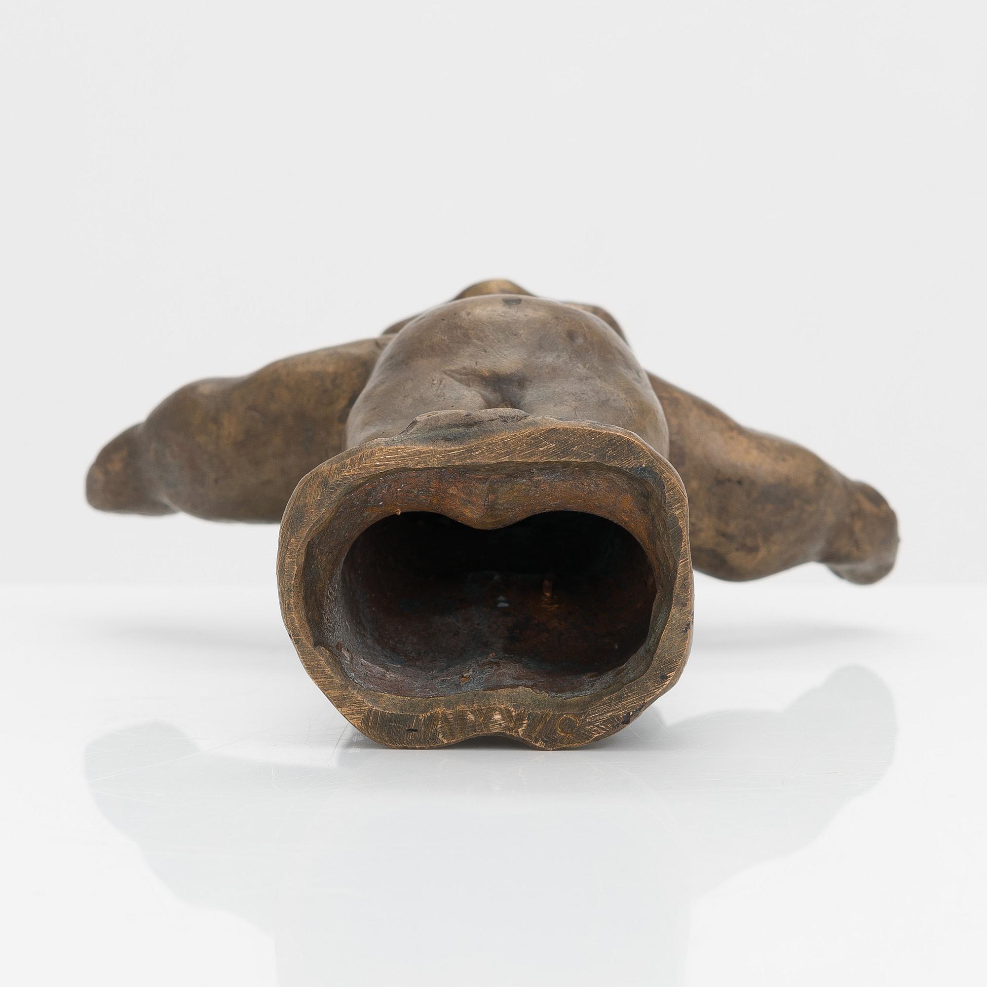 Kai Noramies, bronsskulptur, signerad och daterad-65. Märkt 5/XXIV.