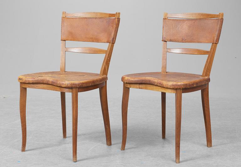 CARL-AXEL ACKING, stolar, 1 par, "Kastor & Pollux", Svenska Möbelfabrikerna Bodafors 1930-tal.