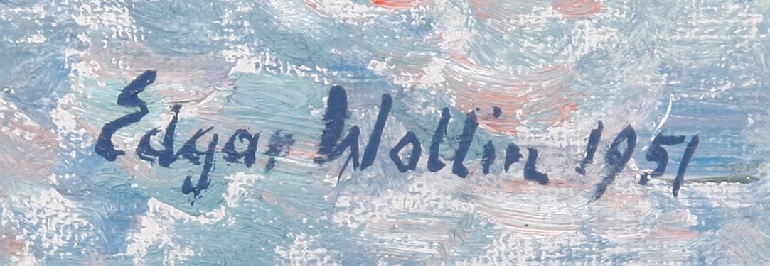 EDGAR WALLIN, olja på duk. Sign och dat 1951.