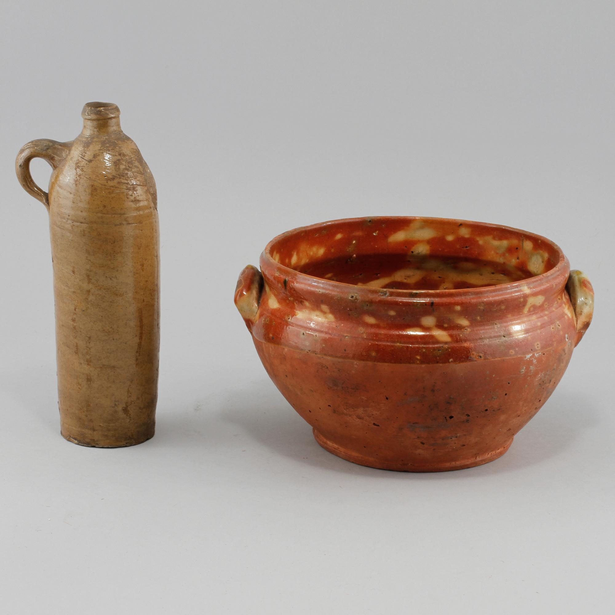KRUS och YTTERFODER, lergods, 1800-tal.