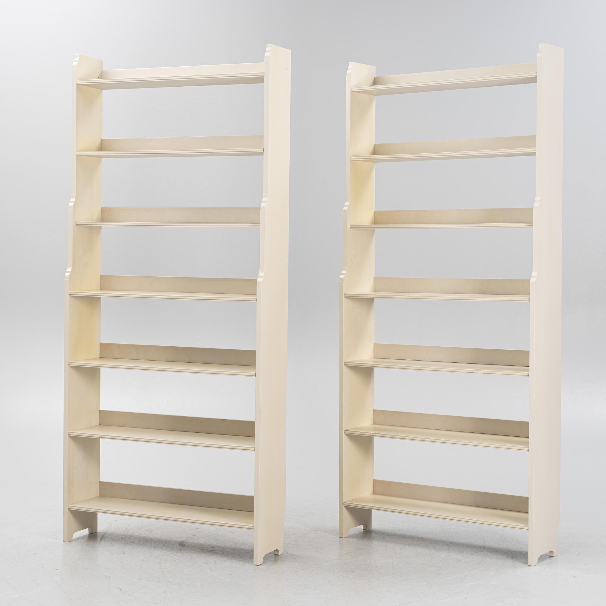 Bokhyllor, ett par, "Ekolsund", IKEA:s 1700-talsserie, 1990-tal.