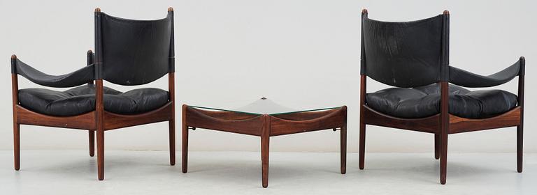 FÅTÖLJER, ett par samt SOFFBORD, "Modus", Christian Vedel, Danmark, 1960-tal.