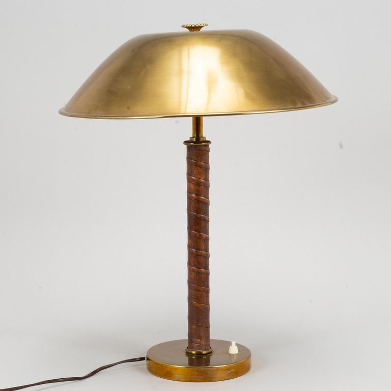 A brass table lamp from Nordiska Kompaniet, 1940's.