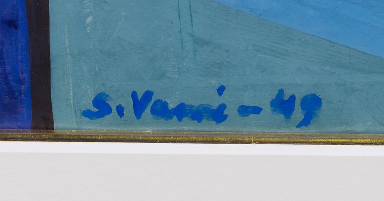 SAM VANNI, gouache, signed and dated -49.