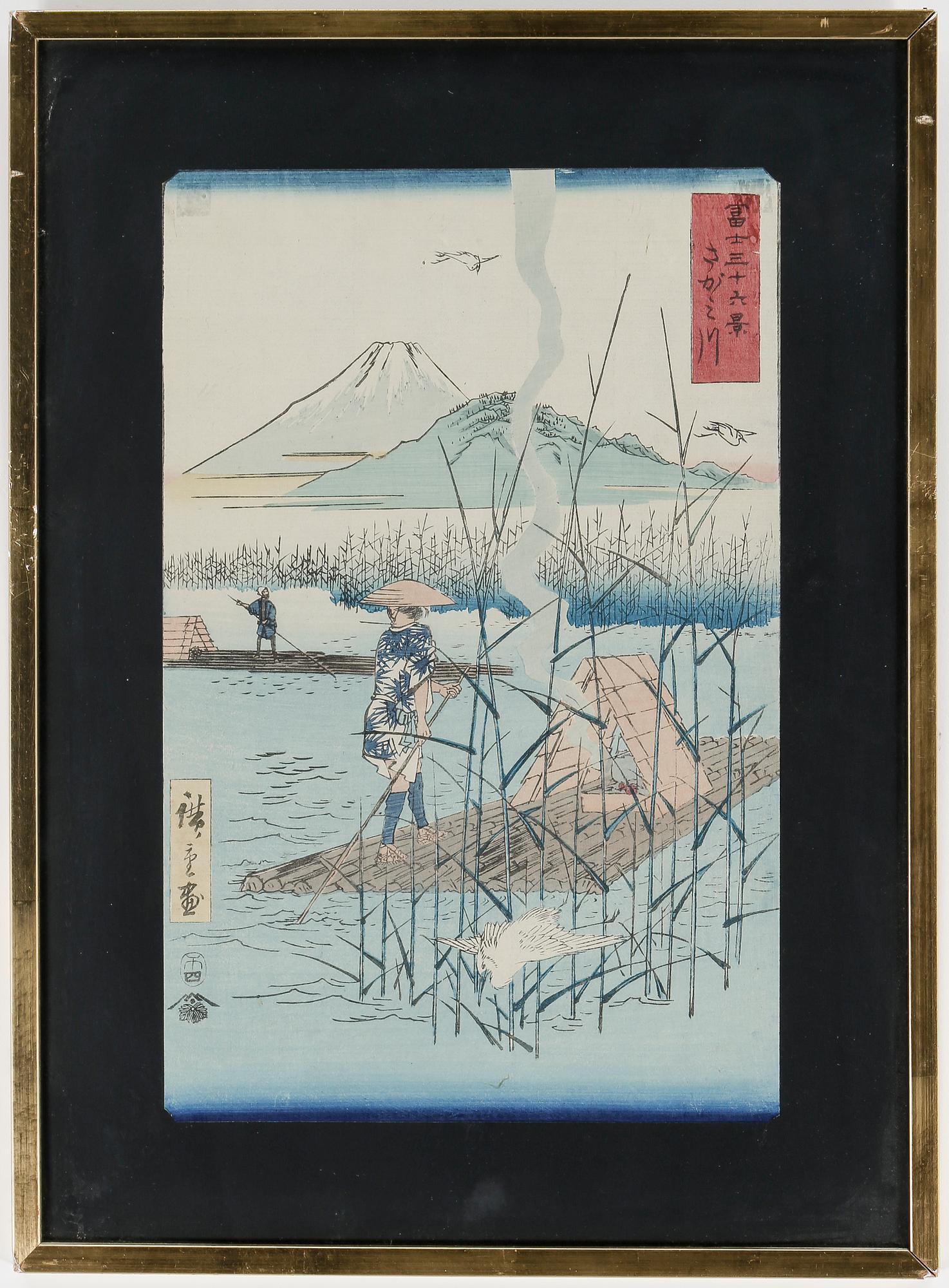 ANDO UTAGAWA HIROSHIGE, färgträsnitt, 1800-tal.