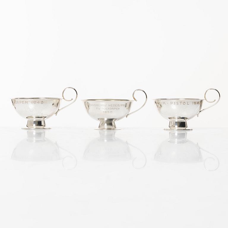 Silver, 11 pieces, Sweden, 20th century, including KG Markström, Uppsala 1949.