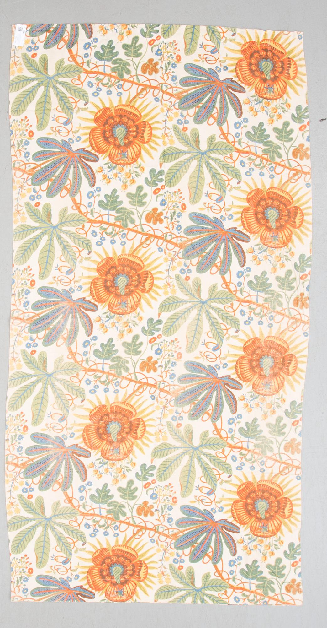 DRAPERIER, 3 våder (dubbla), "Aralia", Josef Frank, firma Svenskt Tenn, 1900-talets andra hälft.