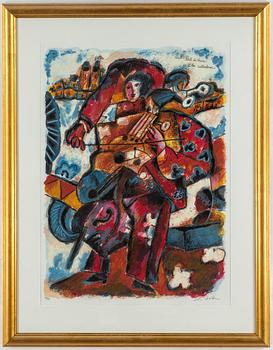 THEO TOBIASSE, färglitografi, signerad 163/180.