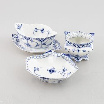Royal copenhagen, xx pieces of a 'Musselmalet' porcelain service with half lace and full lace pieces, Denmark.