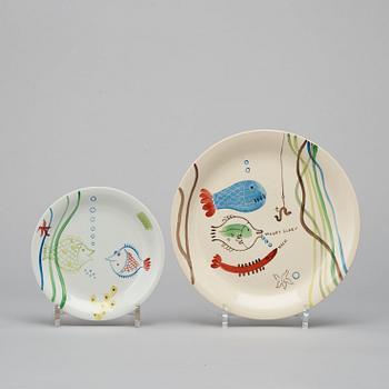 Stig Lindberg, a 29 pcs ´Löja´ creamware part service, Gustavsberg 1948-62.