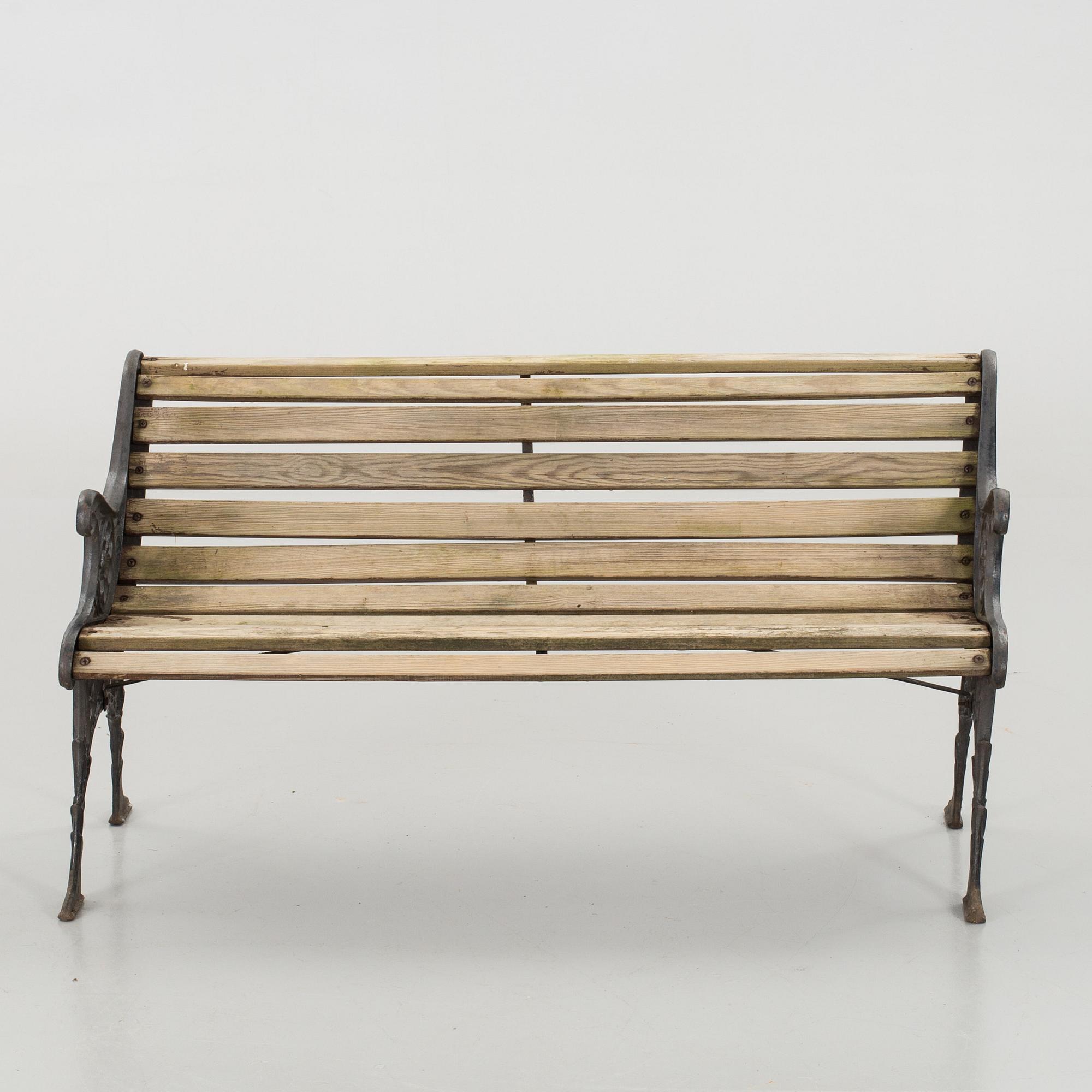 TRÄDGÅRDSBÄNK, gjutjärn, 1900-talets slut.