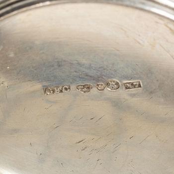 Six silver vodka cups, in the form of three detachable barrels, including mark of CF Carlman, Stockholm 1924.